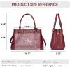 Kattee Women Soft Genuine Leather Satchel Bags Top Handle Crossbody Purses and Handbags Totes Shoulder Hobo(Wine Red)