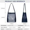 Kattee Women Soft Genuine Leather Totes Shoulder Bag Purses and Handbags with Top Magnetic Snap Closure(Dark Blue)