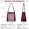 Kattee Women Soft Genuine Leather Totes Shoulder Bag Purses and Handbags with Top Magnetic Snap Closure(Dark Purple)