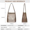 Kattee Women Soft Genuine Leather Totes Shoulder Bag Purses and Handbags with Top Magnetic Snap Closure(Khaki)