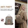 Kattee Women’s Anti-Theft Backpack Purse Genuine Leather Shoulder Bag Fashion Ladies Satchel Bags(Khaki)