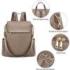 Kattee Women’s Anti-Theft Backpack Purse Genuine Leather Shoulder Bag Fashion Ladies Satchel Bags(Khaki)