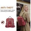 Kattee Women’s Anti-Theft Backpack Purse Genuine Leather Shoulder Bag Fashion Ladies Satchel Bags(Wine Red)