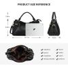 Kattee Women’s Soft Genuine Leather Satchel Purses Top Handle Crossbody Bags Ladies Designer Medium Size Hobo Handbags(Black)