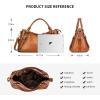 Kattee Women’s Soft Genuine Leather Satchel Purses Top Handle Crossbody Bags Ladies Designer Medium Size Hobo Handbags(Sorrel)
