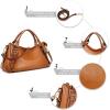 Kattee Women’s Soft Genuine Leather Satchel Purses Top Handle Crossbody Bags Ladies Designer Medium Size Hobo Handbags(Sorrel)