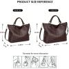 Kattee Women’s Soft Leather Tote Bag, Top Satchel Purses and Handbags(Coffee)