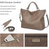 Kattee Women’s Soft Leather Tote Bag, Top Satchel Purses and Handbags(Khaki)