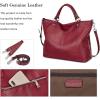Kattee Women’s Soft Leather Tote Bag, Top Satchel Purses and Handbags(Wine Red)
