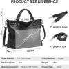 Kattee Woven Bag for Women, Leather Tote Bag Large Handbag and Purse Retro Handmade Shoulder Bag(Black)