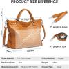 Kattee Woven Bag for Women, Leather Tote Bag Large Handbag and Purse Retro Handmade Shoulder Bag(Brown)