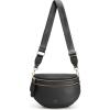 Kattee Crossbody Bag Bum Bags for Women, Leather Fanny Packs Belt Bag, Spacious Sling Purses for Women with RFID Blocking, Black(Black)