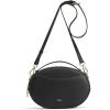 Kattee Crossbody Leather Bags for Women, Small Genuine Leather Cross Body Shoulder Bag for Woman Trendy Purse with Top Handle(Black)