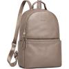 Kattee Genuine Leather Backpack Purse for Women Antitheft Rucksack Soft Work Casual Daypack Fashion(Khaki)