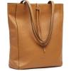 Kattee Genuine Leather Tote Bags for Women, Soft Shoulder Purses and Handbags, Casual Totes Work Travel(Brown)