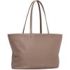 Kattee Genuine Leather Tote Bags for Women, Soft Shoulder Purses and Handbags Zipper Totes Travel Work Extra Large(Khaki)