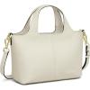 Kattee Leather Handbags and Purses for Women, Small Crossbody Bags for Women Cross Body Purses with Top Handle(Beige)