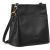 Kattee Leather Handbags for Women, Soft Shoulder Tote Crossbody Purses Bucket Bags with 2 Detachable Straps(Black)