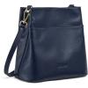 Kattee Leather Handbags for Women, Soft Shoulder Tote Crossbody Purses Bucket Bags with 2 Detachable Straps(Dark Blue)