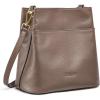 Kattee Leather Handbags for Women, Soft Shoulder Tote Crossbody Purses Bucket Bags with 2 Detachable Straps(Khaki)