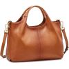 Kattee Leather Purses and Handbags for Women, Small Medium Crossbody Bags Trendy, Soft Shoulder Satchel Bags(Brown)