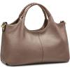 Kattee Leather Purses and Handbags for Women, Small Medium Crossbody Bags Trendy, Soft Shoulder Satchel Bags(Khaki)