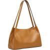 Kattee Leather Purses and Handbags for Women, Soft Genuine Leather Shoulder Hobo Bags with Top Magnetic Snap Closure(Brown)