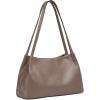 Kattee Leather Purses and Handbags for Women, Soft Genuine Leather Shoulder Hobo Bags with Top Magnetic Snap Closure(Khaki)