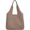 Kattee Leather Tote Bag Purse for Women, Leather Womens Tote Handbags Hobo Shoulder Bags, Large Capacity(Khaki)