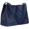 Kattee Leather Tote Bags for Women, Casual Shoulder Hobo Purses and Handbags, Top Magnetic Snap Closure(Dark Blue)