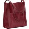 Kattee Leather Tote Shoulder Bag for Women, Leather Purse and Handbags Medium Size(Wine Red)