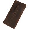 Kattee Men’s Vintage Genuine Leather Long Wallet for Checkbook Credit Cards(1-Dark Brown-1)