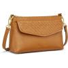 Kattee Small Leather Purses and Handbags for Women, Soft Crossbody Bags for Women, Shoulder Cross Body Bag(Brown)
