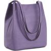 Kattee Women Soft Genuine Leather Totes Shoulder Bag Purses and Handbags with Top Magnetic Snap Closure(Lavender Purple)