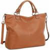 Kattee Women’s Soft Leather Tote Bag, Top Satchel Purses and Handbags(Burnt Orange)
