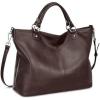 Kattee Women’s Soft Leather Tote Bag, Top Satchel Purses and Handbags(Coffee)