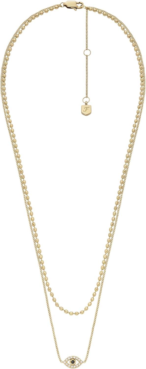 imageFossil Womens GoldTone Stainless Steel Pendant Chain Necklace for WomenSutton Evil Eye