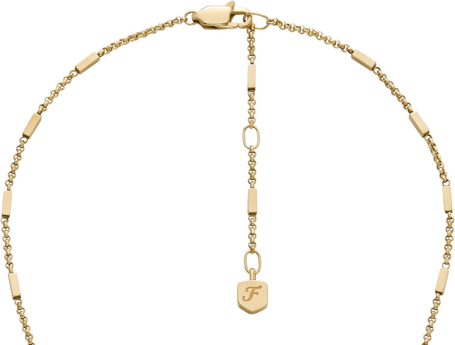 imageFossil Womens GoldTone Stainless Steel Pendant Chain Necklace for WomenYLink
