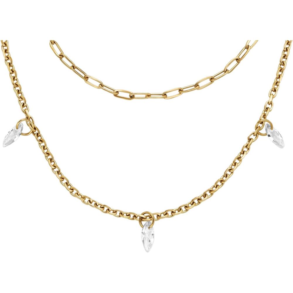 imageFossil Womens GoldTone Stainless Steel Pendant Chain Necklace for WomenGold Ellis Glitz