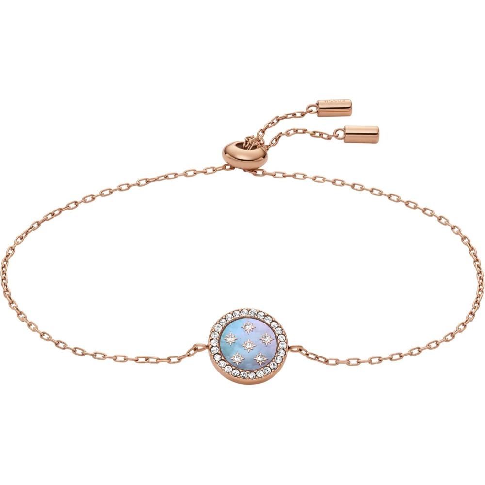 imageFossil Womens Rose GoldTone Stainless Steel Chain or Beaded Bracelet for WomenRose Gold MOP Pendant