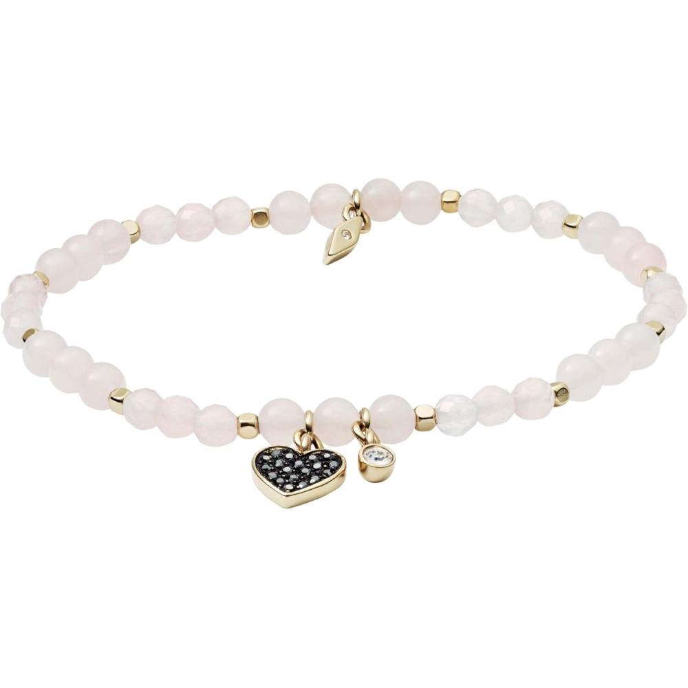 imageFossil Womens Rose GoldTone Stainless Steel Chain or Beaded Bracelet for WomenRose Gold Quartz