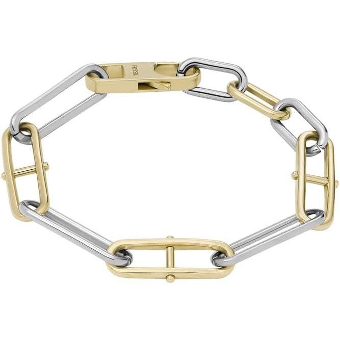 imageFossil Womens Stainless Steel Chain BraceletHeritage Two Tone