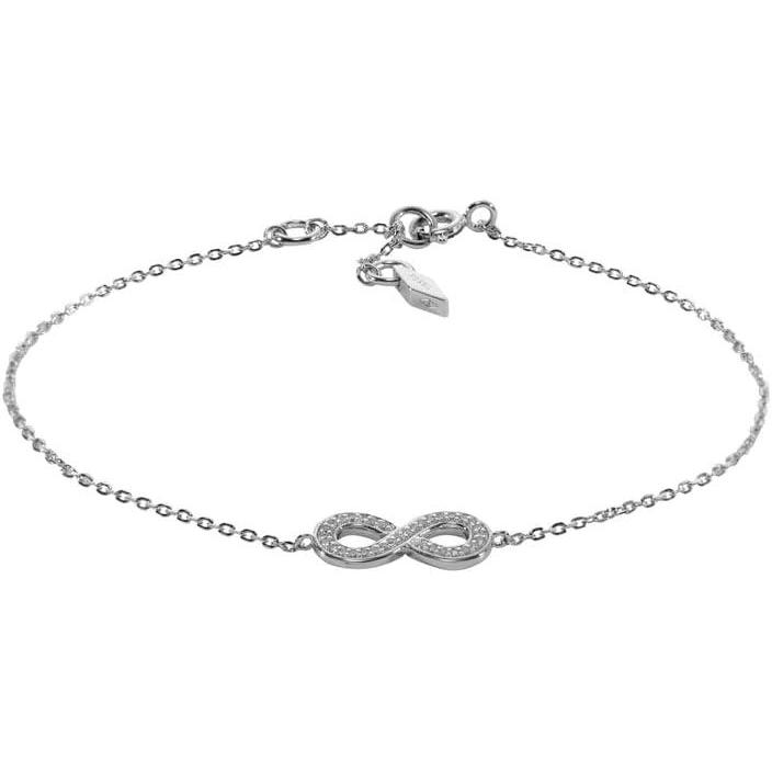 imageFossil Womens Sterling Silver or SilverTone Stainless Steel Chain Bracelet for WomenSterling Infinity