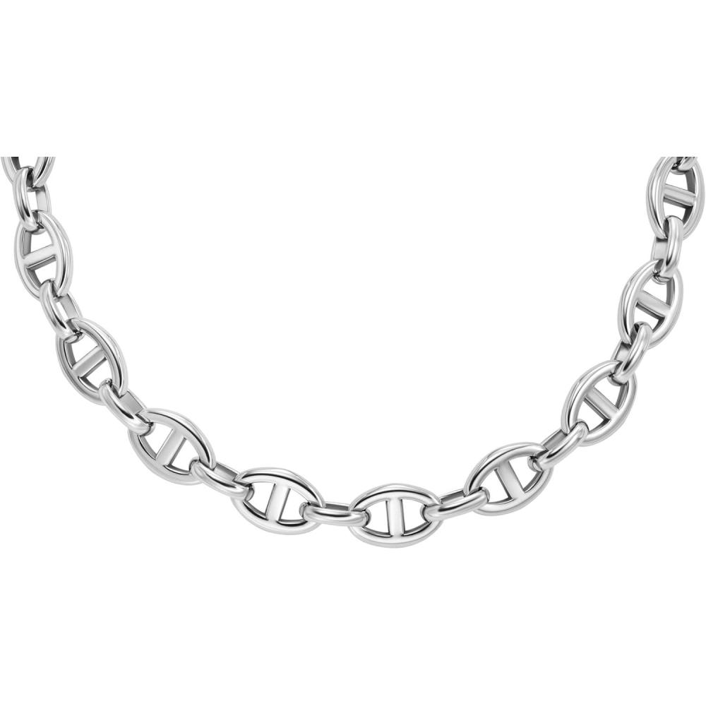 imageFossil Womens Sterling Silver or SilverTone Stainless Steel Pendant Chain Necklace for WomenHeritage DLink Chain