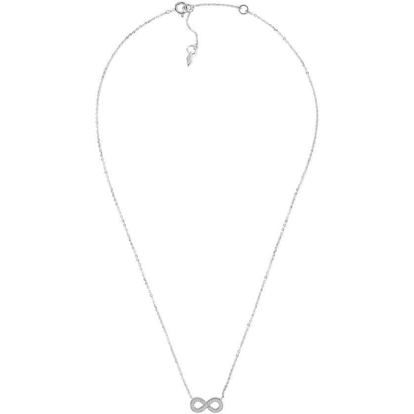 imageFossil Womens Sterling Silver or SilverTone Stainless Steel Pendant Chain Necklace for WomenSterling Infinity