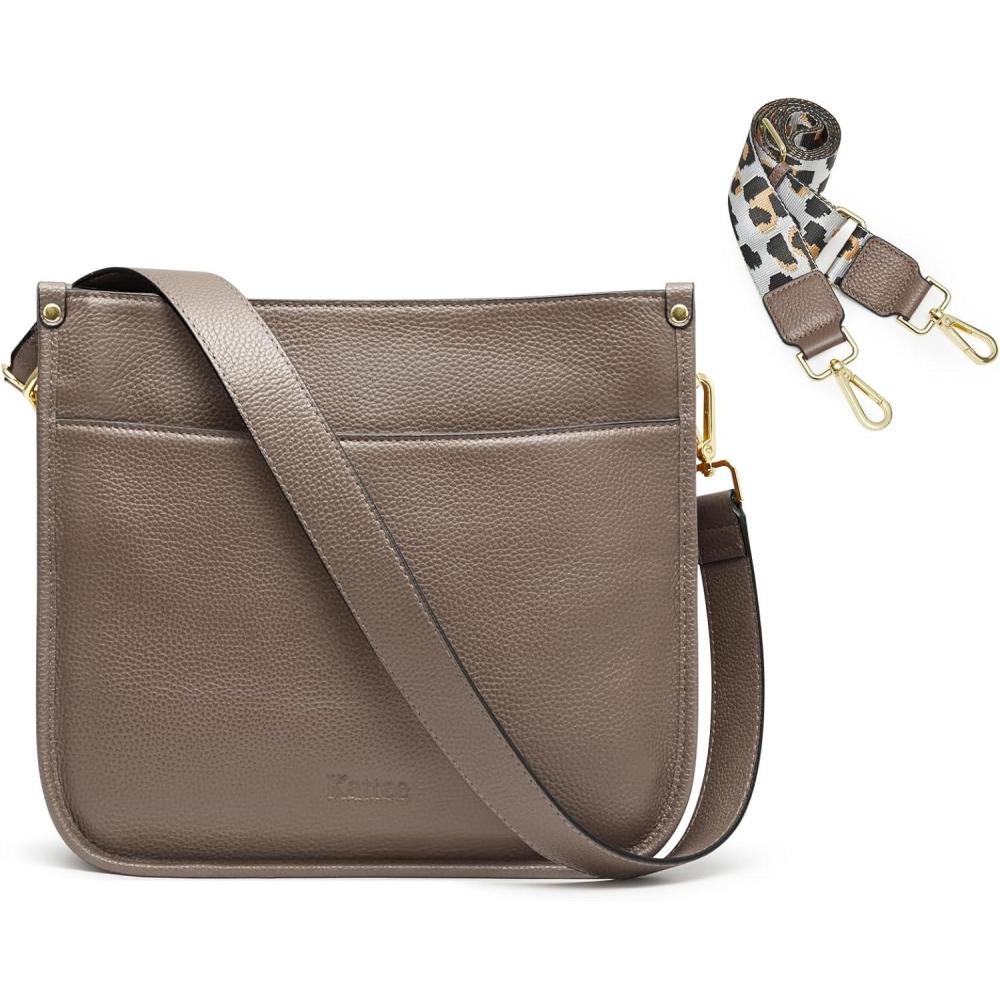 imageKattee Leather Crossbody Bags for Women Fashion Shoulder Purse Hobo Handbags with Adjustable StrapKhaki