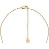 Fossil Women’s Gold-Tone Stainless Steel Pendant Chain Necklace for Women(Butterfly Blue MOP)