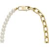 Fossil Women’s Gold-Tone Stainless Steel Pendant Chain Necklace for Women(Gold Chain/Pearl)