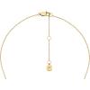 Fossil Women’s Gold-Tone Stainless Steel Pendant Chain Necklace for Women(Gold Classic MOP Disc)