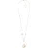 Fossil Women’s Gold-Tone Stainless Steel Pendant Chain Necklace for Women(Gold Classic MOP Pendant)